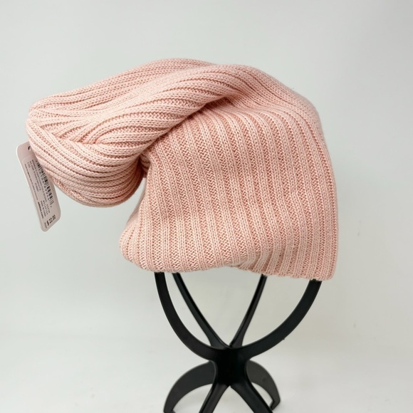ADIDAS Women’s Rose Pink HAWTHORN FOLD Ribbed Knit Cap Beanie Hat One Size - Picture 5 of 5